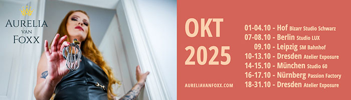 Tourdaten Oktober 2025 von Aurelia van Foxx