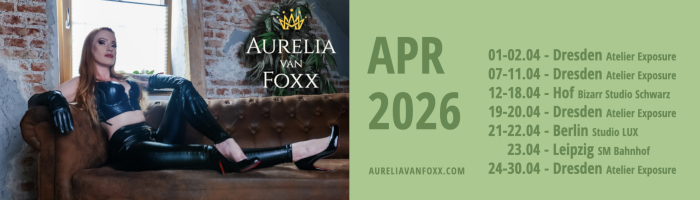 Tourdaten April 2026 von Aurelia van Foxx