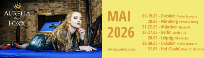 Tourdaten Mai 2026 von Aurelia van Foxx