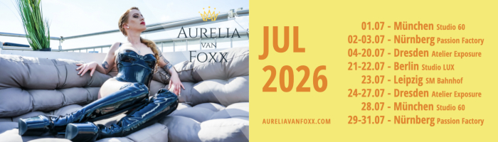 Tourdaten Juli 2026 von Aurelia van Foxx